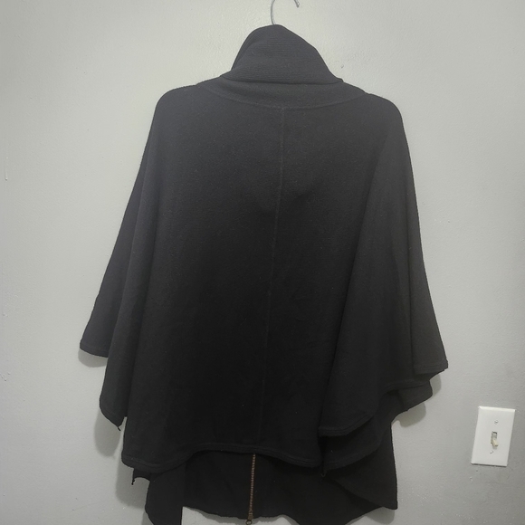 Autumn Cashmere Women's  Sweater Ponchos Shawl Size S Black 100% Cashmere - Picture 7 of 11